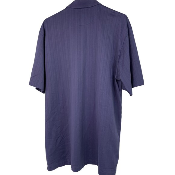 Nike Tiger Woods Golf Polo Shirt XL Purple Striped Cotton/Polyester GUC 7858 - Picture 6 of 9